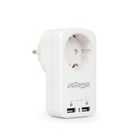 EnerGenie
Зарядний пристрій 2х USB по 2.1A, з наскрізною розеткою
