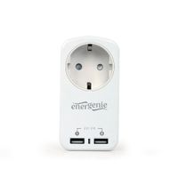Зарядний пристрій 2х USB по 2.1A, з наскрізною розеткою