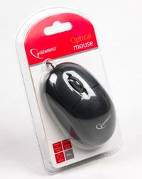 Оптична миша, USB інтерфейс, 1000 dpi, чорний