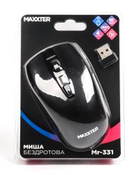 Миша бездротова, USB, 1600 dpi, чорнa