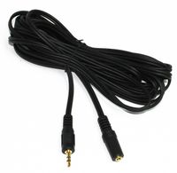 Кабель стерео аудіо, 3.5 мм M/F 3.5 мм, 5 м, позолочені контакти