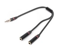 Viewcon
Аудіо-кабель VA 116, 3.5мм "папа"/2х3.5мм "мама", перехідник, довжина 0,23м., стерео
