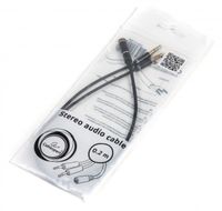 Кабель аудіо-перехідник з 4-х контактної 3.5 мм розетки на дві 3.5 мм вилки (стерео аудіо + моно мікрофон)