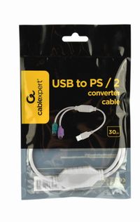 Перехідник USB А-папа / 2хPS/2, 30 см
