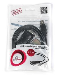 Перехідник USB А-тато/DB9M (serial port), 1.5 м