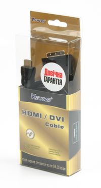 Кабель HDMI-DVI (18+1) 2 м, M/M, в блістері
