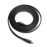 Кабель HDMI V.2.0, 4К 60 Гц, плоский, з позолоченими конекторами, 1 м
