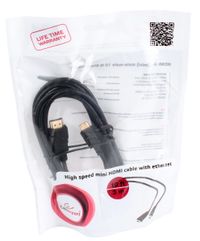 Кабель HDMI-C (mini) HDMI V.2.0, 4К 60 Гц, з позолоченими контактами, 3 м