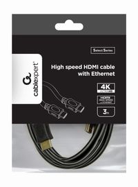Кабель HDMI V.2.0, 4К 60 Гц, позолочені конектори, 3 м