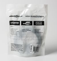 Кабель VGA, 3+4C HD15M, подвійне екранування, 2 ферити, 3 м