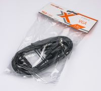 Кабель VGA, 3+4C HD15M, подвійне екранування, 2 ферити, 1.8 м