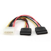 Cablexpert
Кабель живлення (Molex) M/F + 2 SATA кабель живлення, 150 мм