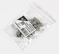 Конектор 8P8C, CAT-5e, FTP, з наскрізними отворами, позолочені контакти (10 шт.)