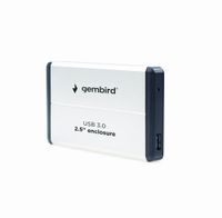 Gembird
Зовнішня кишеня 2.5", USB 3.0, сріблястий