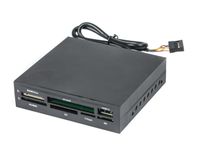 Gembird
Картридер внутрішній, працює з CF/MD/SM/MS/SD/MMC/Xd картами пам'яті, чорний