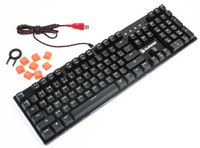 Клавіатура механічна ігрова, USB, LED-підсвічування, Full Light Strike Red