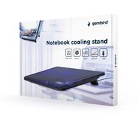 Підставка під ноутбук до 15", 2x 125 мм fan, чорний