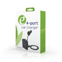 Автомобільний зарядний пристрій USB, 4 порти, 9.6 А