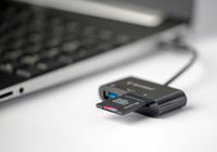 Type-C кардридер, вихід - USB 2.0, SD+Micro-SD, пластик, чорний