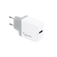 Gembird
Зарядний пристрій, 1 USB (швидке заряджання Qualcomm 3.0) 5V/3A-9V/2A-12V/1.5A