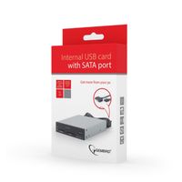 Картридер внутрішній, сумісний із SD/MMC/RS-MMC/MicroSD картами пам'яті та 2.5'' HDD/SSD, чорний