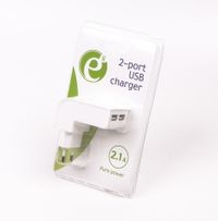 Зарядний пристрій USB 2.1 A, білий
