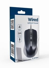 Оптична миша, USB інтерфейс, 1200 dpi, сіро-чорний