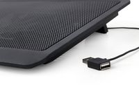 Підставка під ноутбук до 15", 1x 125 мм fan, чорний