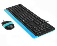 Комплект дротовий Fstyler клавіатура+миша, чорно-синій, USB