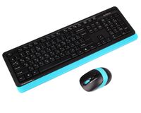 Комплект бездротовий Fstyler клавіатура+миша, чорно-блакитний, USB