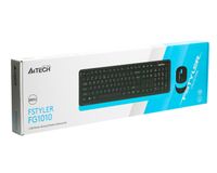 Комплект бездротовий Fstyler клавіатура+миша, чорно-блакитний, USB