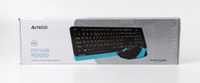 Комплект бездротовий Fstyler клавіатура+миша, чорно-блакитний, USB