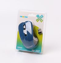 Миша бездротова, USB, 1600 dpi, синя
