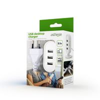 Зарядний пристрій настільний, 3 USB, 3.1 A