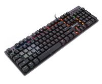 Клавіатура USB, ігрова, Mecha-like (гібридні) перемикачі, 5-зонне підсвічування, алюмінієва накладка
