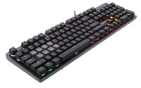 Клавіатура USB, ігрова, Mecha-like (гібридні) перемикачі, 5-зонне підсвічування, алюмінієва накладка