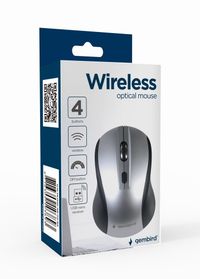 Бездротова оптична миша, USB, 1600 dpi, бiло-чорна