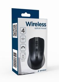 Бездротова оптична миша, USB, 1600 dpi, чорно-сiра