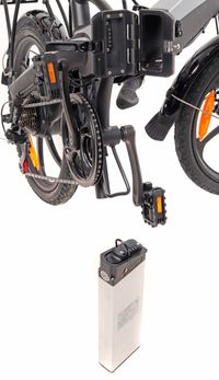 Електричний велосипед 20", чорно-зелений