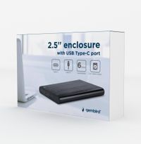 Зовнішня кишеня 2.5", USB 3.1, чорний, алюміній