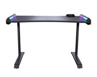Стіл для геймера, ергономічний дизайн, USB 3,0/Audio хаб, RGB підсвічування, висота 810 мм