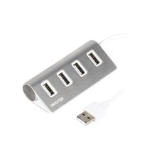Maxxter
Хаб USB 2.0 Type-A на 4 порти, метал, сріблястий