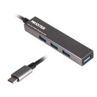 Maxxter
Хаб USB 3.0 Type-С на 4 порти, метал, темно-сірий