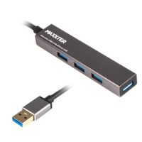 Maxxter
Хаб USB 3.0 Type-A на 4 порти, метал, темно-сірий