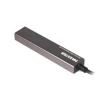 Хаб USB 3.0 Type-A на 4 порти, метал, темно-сірий
