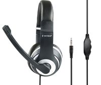 Навушники стерео накладні, з мікрофоном, 3.5 Jack 1x4-pin, чорний