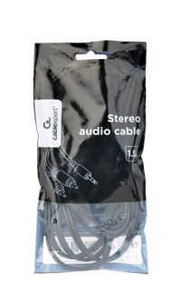 Кабель стерео аудіо, 3.5 мм / 2х RCA-тюльпан тато, 1.5 м