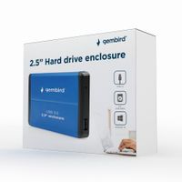 Зовнішня кишеня 2.5", USB 3.0, металевий корпус, синій