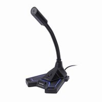 Maxxter
Мікрофон настільний, USB, ігровий, синє підсвічування, чорний