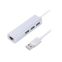 Maxxter
Адаптер, з USB на Gigabit Ethernet, 3 Ports USB 3.0, 1000 Mbps, метал, сірий